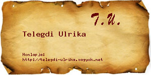 Telegdi Ulrika névjegykártya